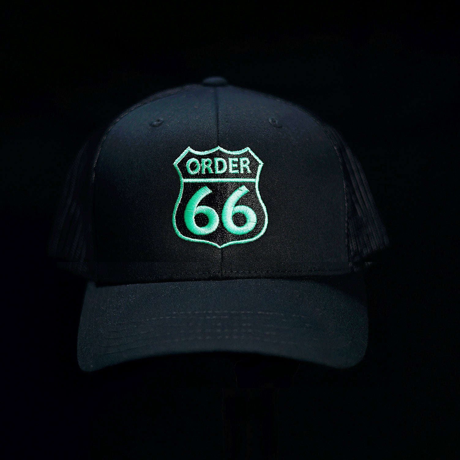 Order 66 Hat Modern with Green Logo
