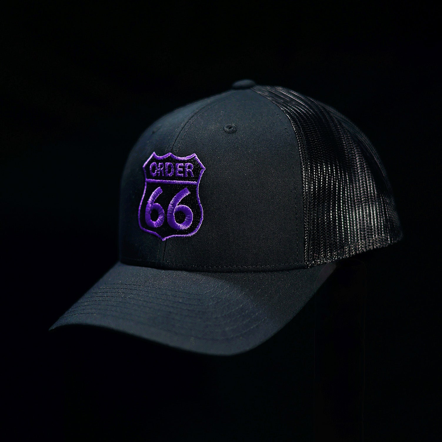 Order 66 Hat Modern with Purple Logo
