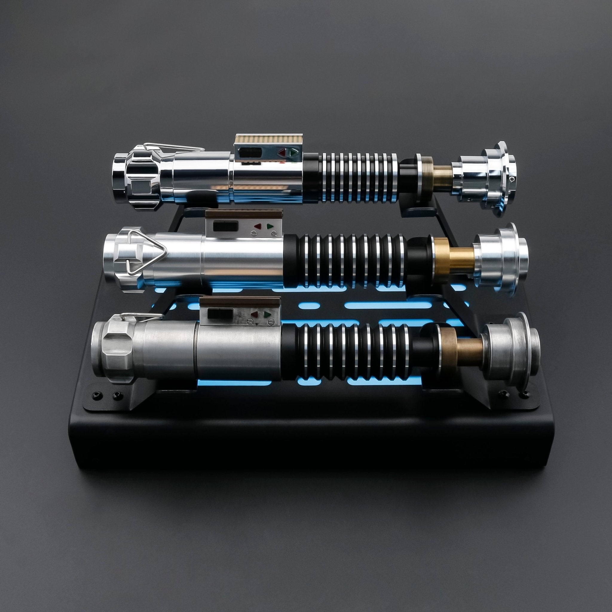 Light Up Metal Triple Saber Stand Display (Holds 3 Sabers RGB) - Theory Sabers