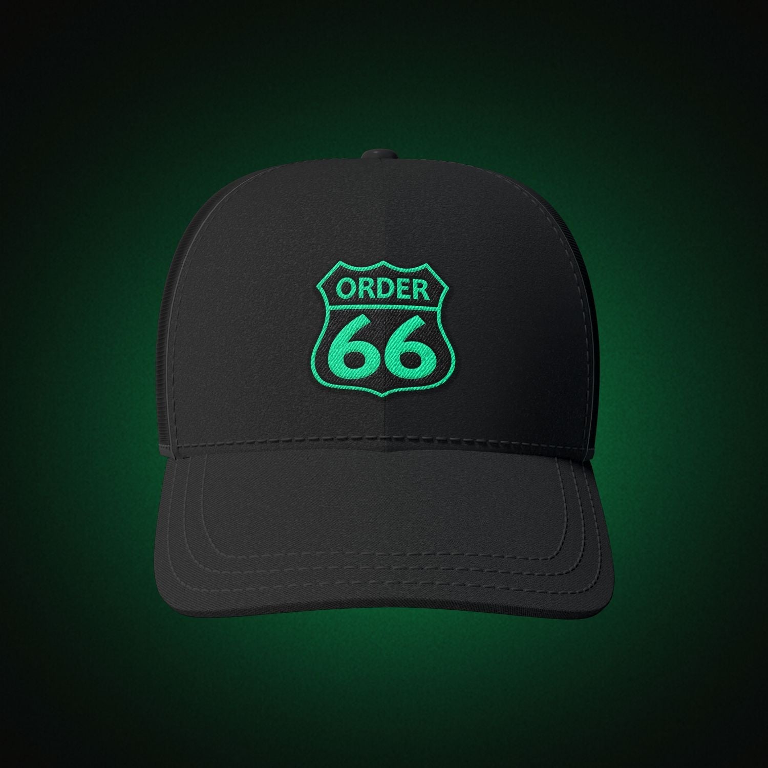 Order 66 Hat Modern with Green Logo - Theory Sabers