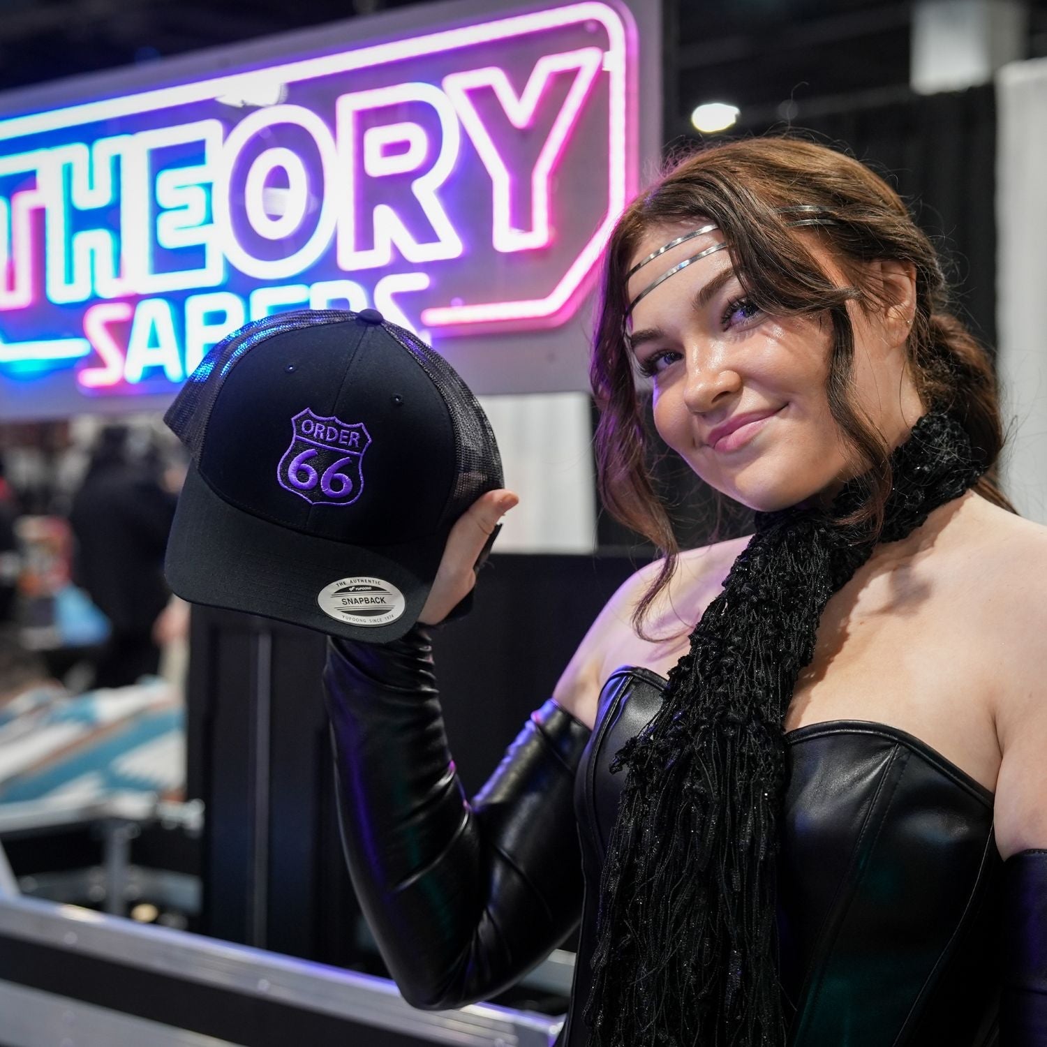 Order 66 Hat Modern with Purple Logo - Theory Sabers