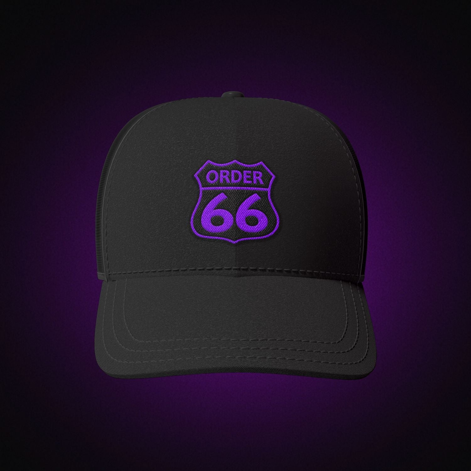 Order 66 Hat Modern with Purple Logo - Theory Sabers