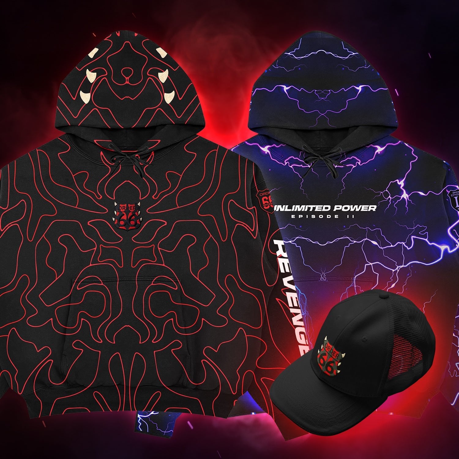 Unlimited Revenge 2x Hoodie Bundle FREE Hat - Theory Sabers